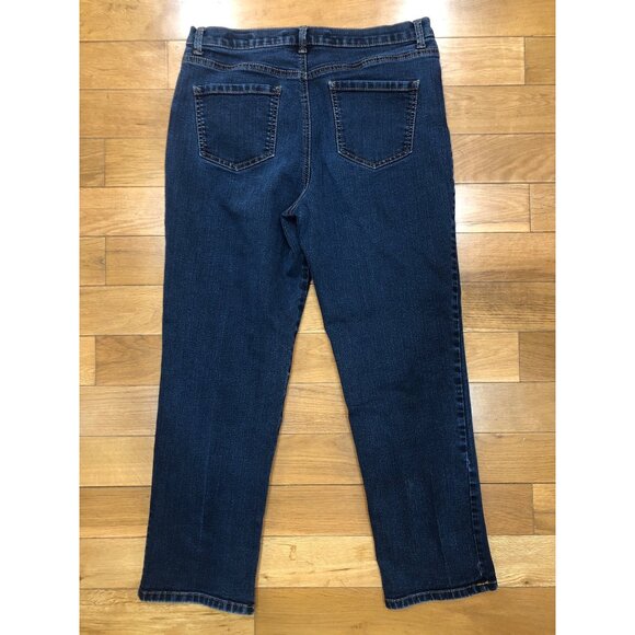 Gloria Vanderbilt Amanda Straight Leg Blue Denim Jeans Size 12 Short - Picture 5 of 6